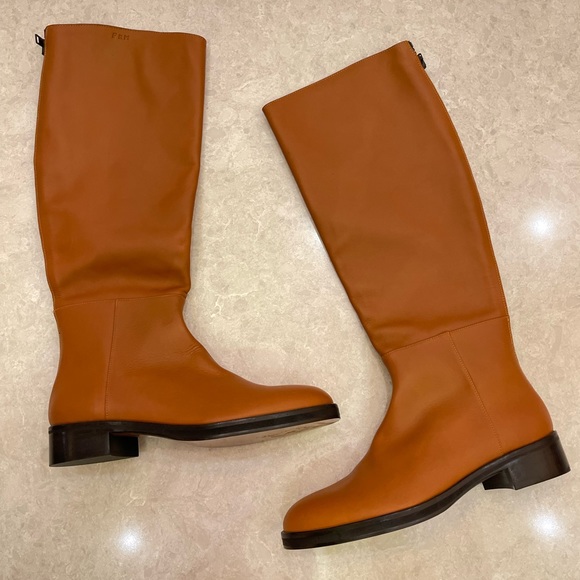 FRAME Le Ramsey Knee High Boot In Tobacco Size 39 - Picture 3 of 17